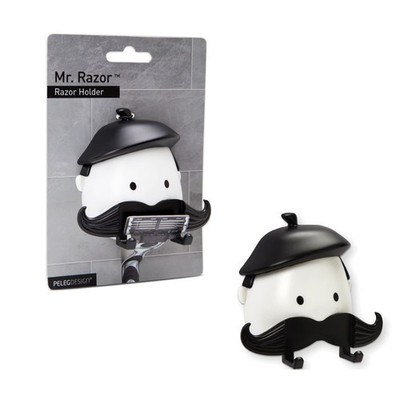 Mr Razor Lustiger Rasiererhalter mit Bart Rasierer Halterung Dusche Rasierhalter