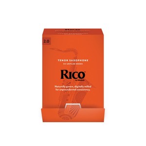 Rico by D'Addario Tenor Saxophone Reeds, Strength 2.0, 50-pack