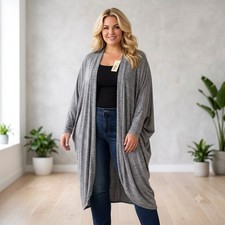 Urim Cardigan 5X Long Drape Open Front Lightweight Made In USA 6 Colors NEW NWT