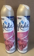 Lot Of 2 Glade Rose & Bloom Limited Edition Air Freshener Room Mist 8oz