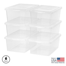 Inspired Essentials 17 Qt. Storage Bins with Lids, Stackable Storage
