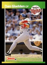 1989 Leaf Donruss Dan Gladden #391 Minnesota Twins MLB Baseball