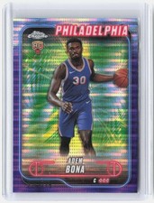 2024-25 Topps Chrome - Purple Sonar Refractor #183 Adem Bona #/275