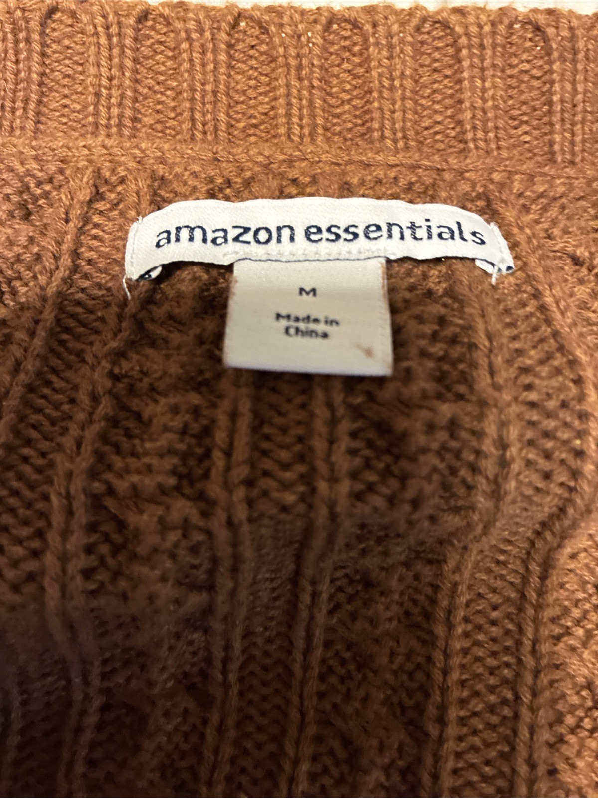 amazon essentials solid brown crew neck long slee… - image 4