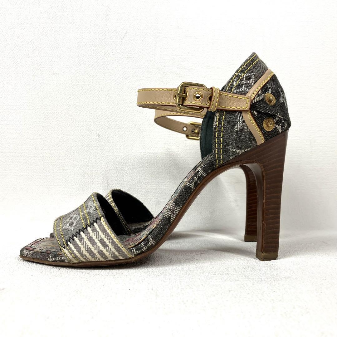 Louis Vuitton Pumps Floral Monogram Denim Multicolor Size