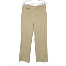 Nine West Career Dress Pants Tan Cream Womens 4 Stretch Polyester Blend