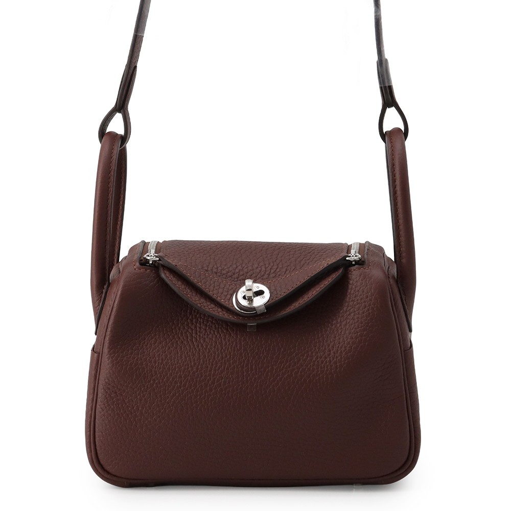 HERMES Lindy Size Mini Taurillon Clemence Terre