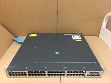 Cisco 3750X WS-C3750X-48P-L 48 Port PoE  Gigabit Switch w/ C3KX-NM-10G Module