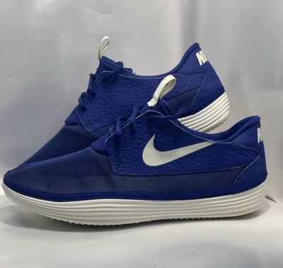 Nike Men's Size 11 Solarsoft Moccasin Blue Running Shoe Sneakers 555301-403