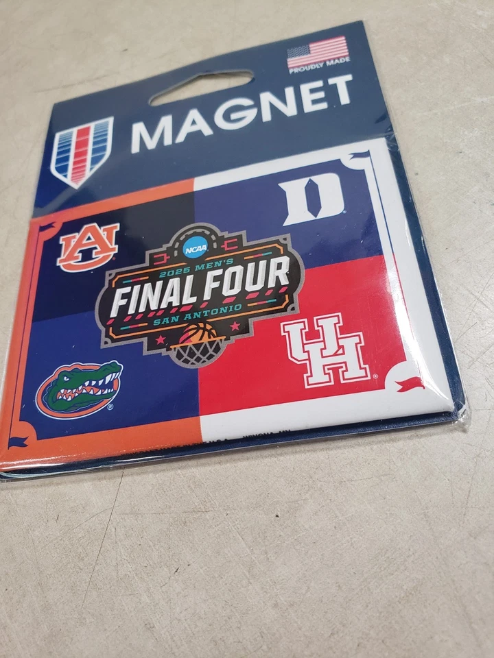 Wincraft 2025 Final Four 4 Team Magnet Auburn, Duke, Houston, Gators Foto 3 de 4