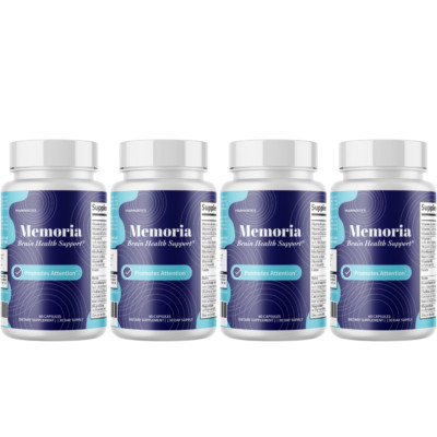 Memoria Brain Health Support Booster, Promotes Attention Supplement -4 Bottles