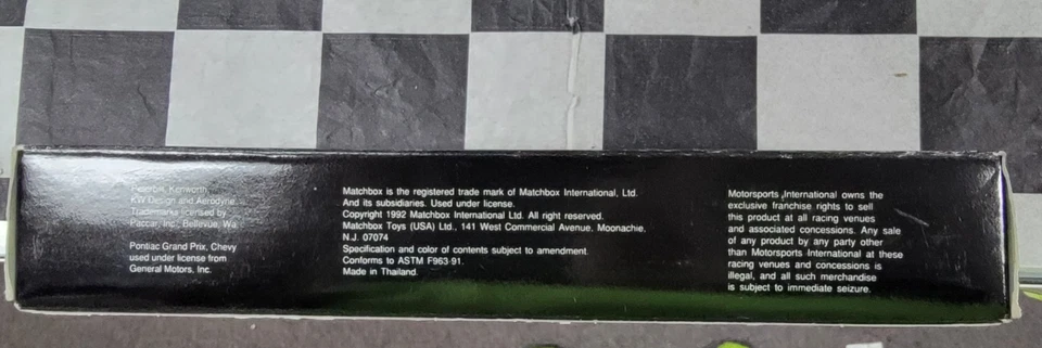 Pontiac 1992 Rusty Wallace #2 escala 1:64 coche Matchbox Super Star Team Convoy Foto 4 de 4