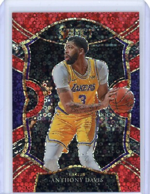 2020-21 Select Anthony Davis Red Disco Prizm #d 29/49 - Los Angeles Lakers