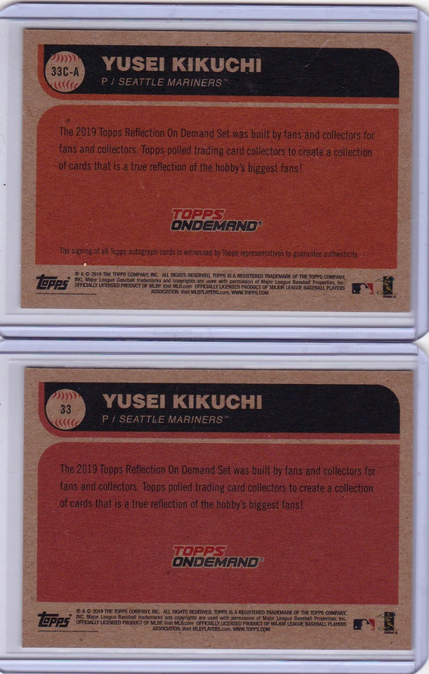 Yusei Kikuchi Mariners Autograph 2019 Topps On Demand Reflections Gold Auto 1/1 - Image 2 of 2