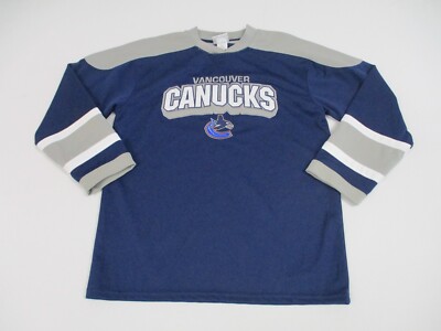 Vancouver Canucks Jersey Boy's Size Large 14-16 Blue Mighty Mac NHL