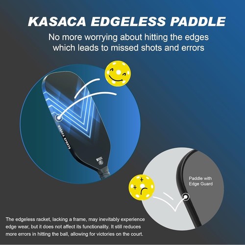 KASACA Pickleball Paddle, USAPA Carbon Fiber Paddle, Racket Edgeless Style - Picture 4 of 8