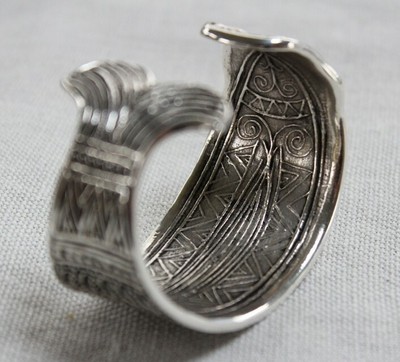 Bracelet TOULHOAT Argent Massif - Motif Poissons, Style Celtique Bretagne