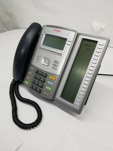 Nortel Anatel Avaya 1120E NTYS03 Business Phone w/NTYS08 Expansion Module - Picture 2 of 8