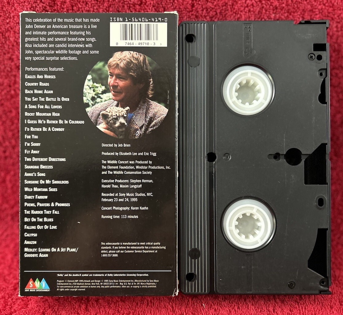 John Denver - The WILDlife Concert 1995 VHS 113 minutes