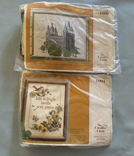 2 The Creative Circle Crewel Stitching Kits 1004 1009 New Unopened Temple