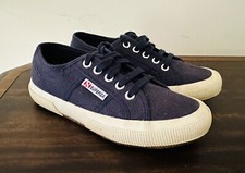 Superga Unisex Cotu Classic Sneaker NAVY Lace Up Shoes Size Eu 35 3.5M 5W +Kids
