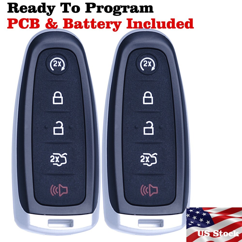 Pack De 2 Mandos A Distancia Inteligentes (key Fob) Para Ford Edge 2011-2015 Y Otros Modelos, Referencia M3N5WY8609, Con Batería