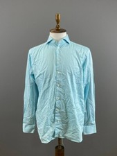 Eton Contemporary Turquoise Dotted Long Sleeve Button Down Shirt Size 41 / 16