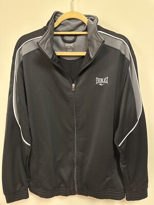everlast mens jacket Size Medium Black Full Zip