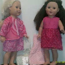 18"Doll Clothes made to fit A Girl My Life etc- Lot 0f 6-Dresses,Coat, XA4