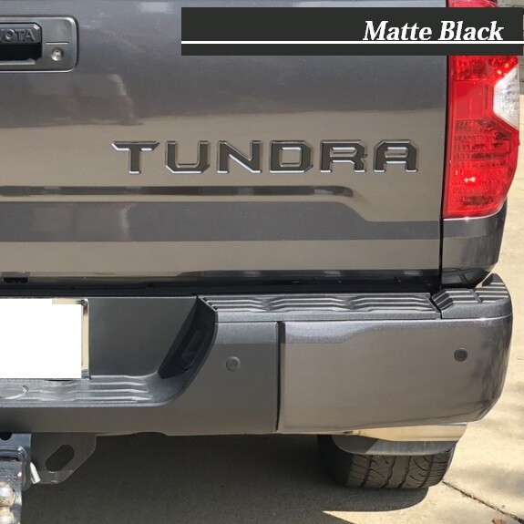Letras TRD Pro Negras Elevadas Para Cama De Toyota Tundra 2014-2021 | Ambos Lados | Plástico ABS