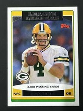 2006 Topps Football Brett Favre Packers League Leaders Passing Yards 286