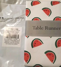 Fabric Outdoor Printed Table Runner 14"x72"  Watermelon Print  New 