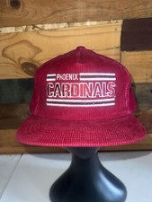 Vintage Phoenix Cardinals NFL Football Red Corduroy Snapback Hat Drew Pearson