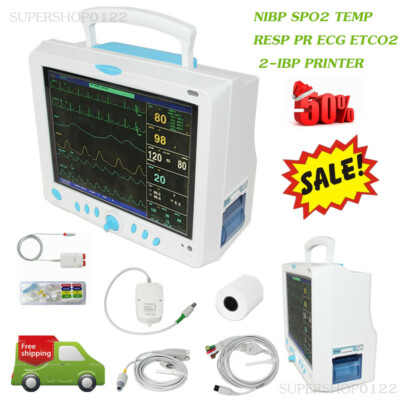CMS9000 ICU CCU Patient Monitor Multi -Parameter +Drucker ETCO2 2-IBP