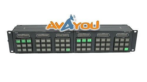 (2) Miranda GV NV9648 2RU 27 Button XY Router Control Panel w/ rackmount