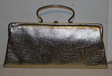 60's Vintage Bobbie Jerome Gold Clutch Purse
