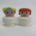 Fisher Price Chunky Little People Doctor and Nurse 2 Figurines Vintage 1990