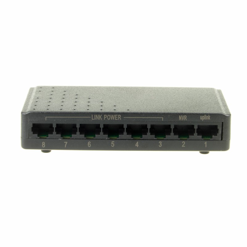 DSLRKIT 8 Ports 6 PoE Switch Injector Power Over Ethernet without Power Adapter