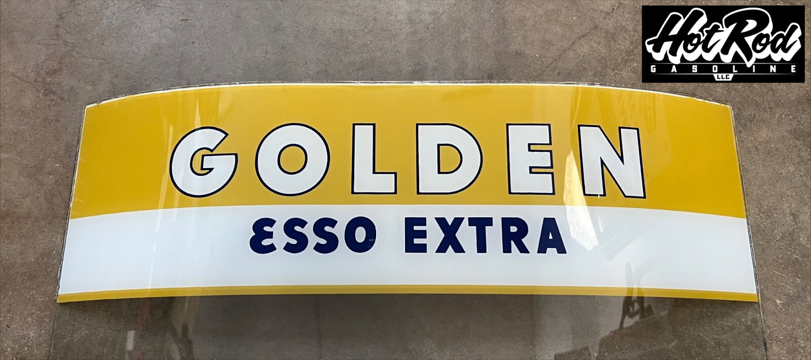 Original Gilbarco 1006 GOLDEN ESSO EXTRA 1000 Window Glass Gas Pump