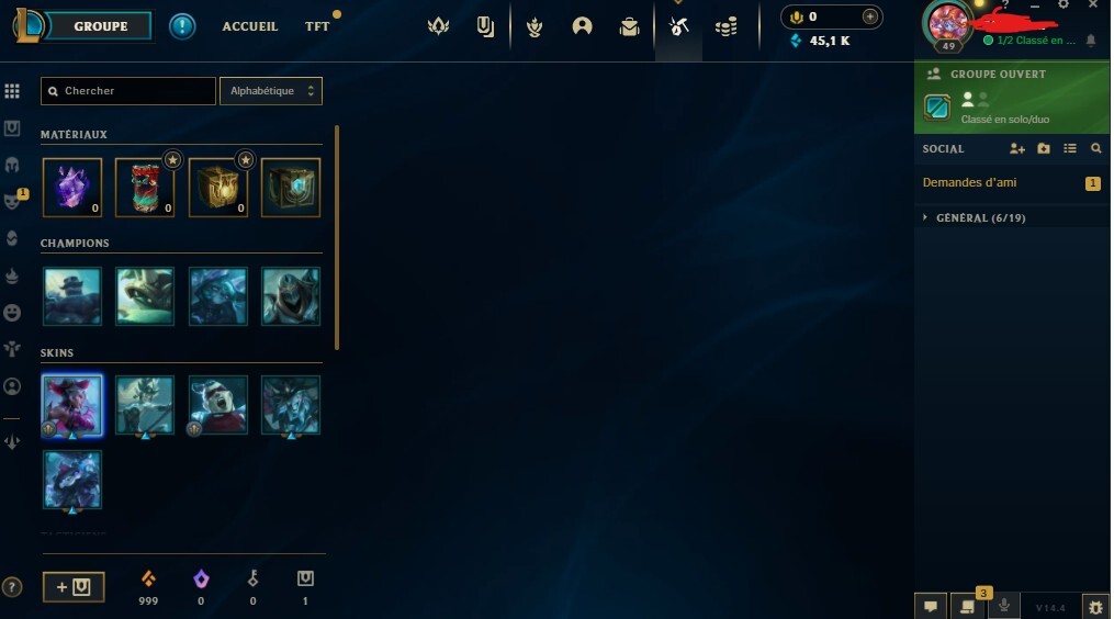 COMPTE lol D3 8049 60 WR ( D1 flex 3513)