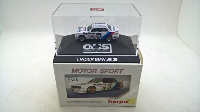 Herpa 3526 BMW M3 E30 Sport DTM weiß rot blau Vogelsang A. Heger in PC-OVP (48)
