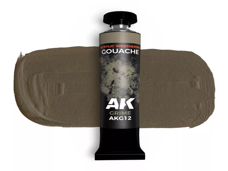 AK Interactive AKG12 - Grime - AK Gouache 20 Ml - New