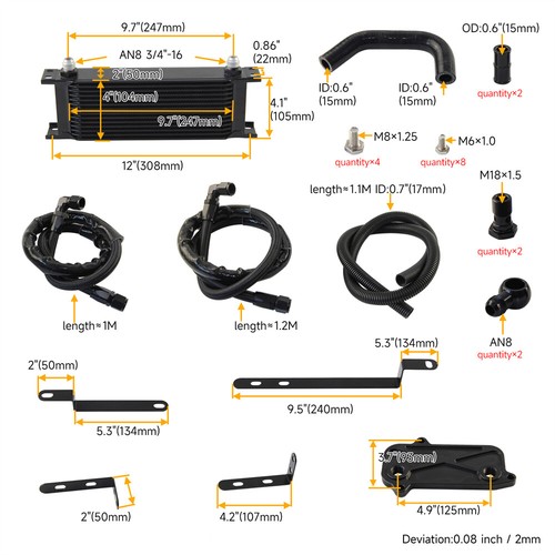 Kit de radiador de aceite de transmisión Upgrade para VW Transporter V VI 2.0 TDI 7 velocidades DQ500 - Imagen 6 de 9