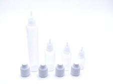 2pcs Plastic Squeezable E Dropper Bottles Various Sizes Reusable Craft Supply UK