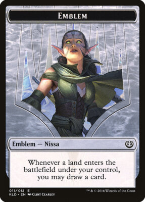 Nissa Vital Force Emblem MTG Kaladesh Emblem Token NM x1 - Magic Card Commander