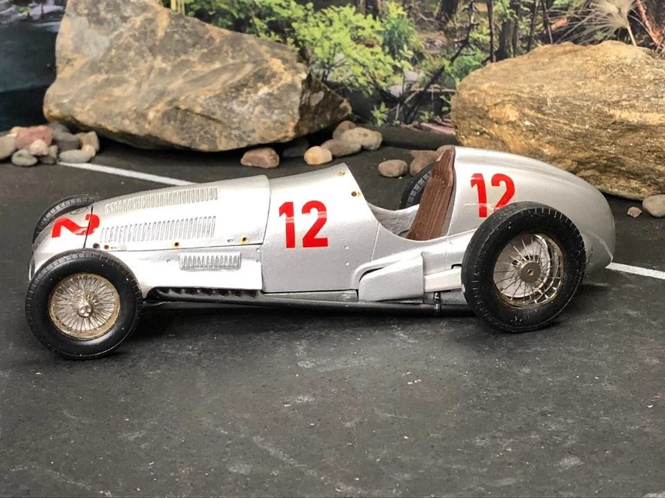 1: 24 压铸汽车无品牌银色 #12 1937 Mercedes BENZ W125 RH81 英格兰现货 — 第 2/4 张图片
