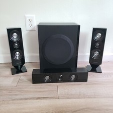 Samsung Passive Subwoofer Speaker Model No PS-CW0/DW0 W/3 Front Speakers Wires