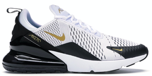 black white and gold air max 270