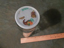 10'' Glass Container w/ Plastic Lid "Oysters" (Storage) Reusable (FREE SHIP.)