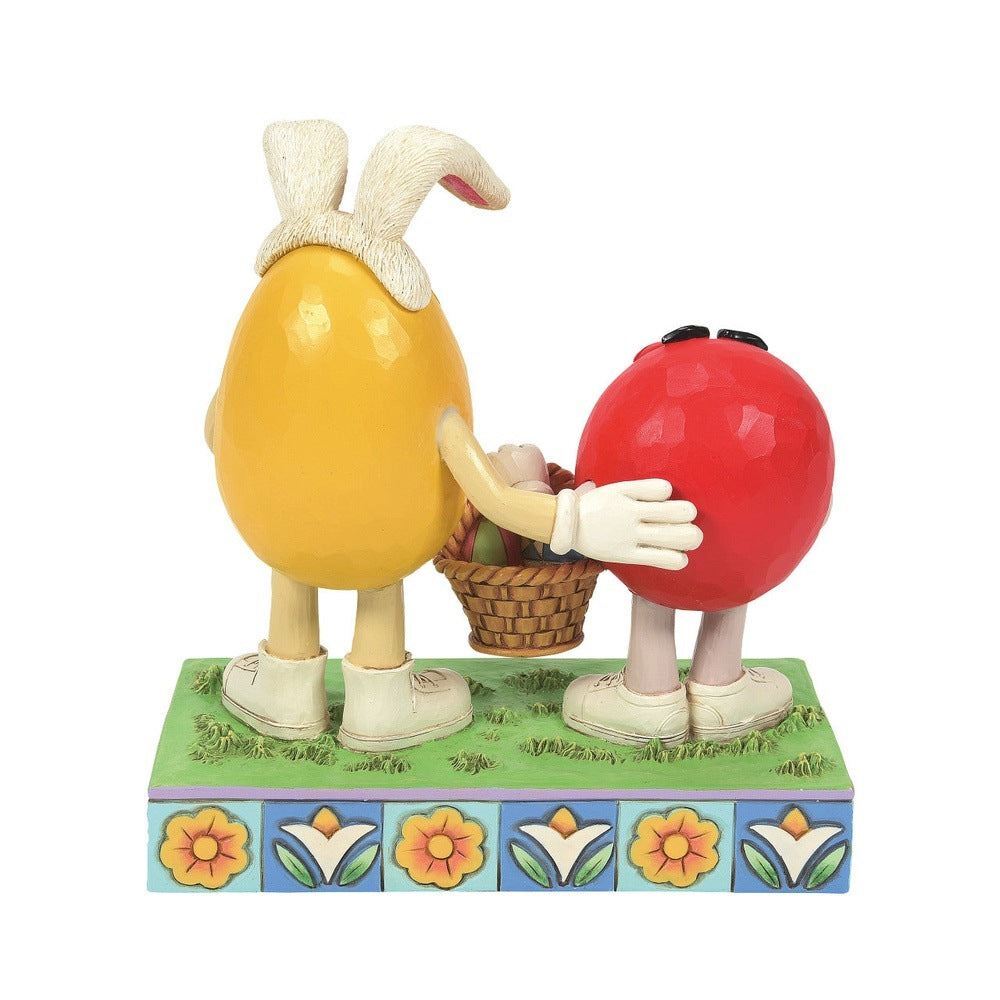 Jim Shore M&M'S Red & Yellow M&M With Easter Basket & Eggs
